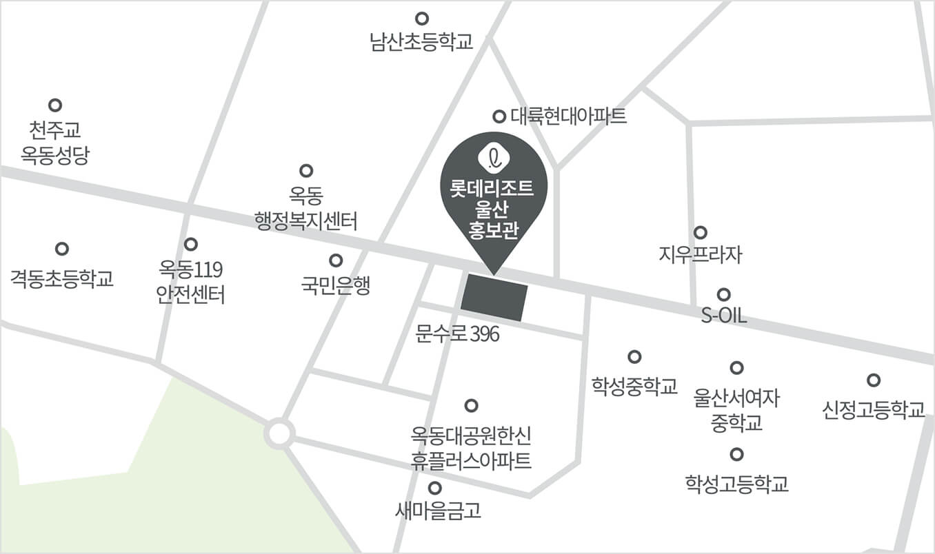 울산 옥동 홍보관 지도